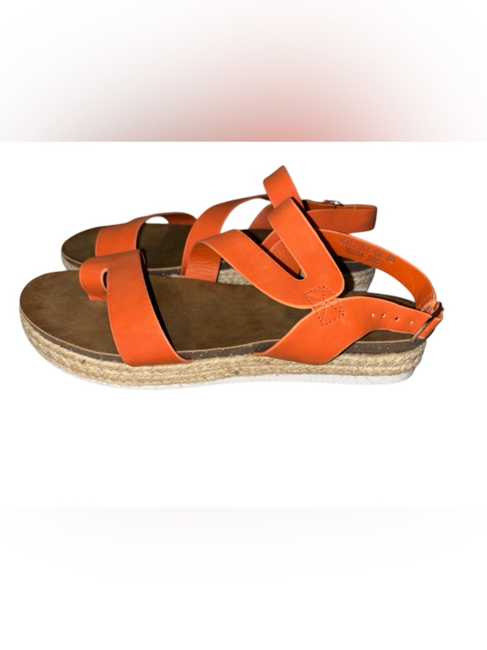 Patrizia by Spring Step "Kalissa" Orange Strappy Sandals Size 40/9